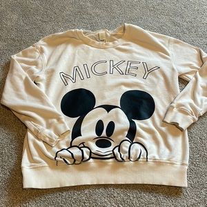 EUC Crew Neck Maternity Mickey Mouse Sweatshirt